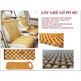 LÓT GHẾ XE HƠI GỖ PƠ MU