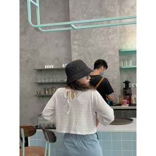 Áo thun lỗ dài tay cổ nơ lưng tkp100 1994closet