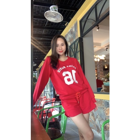 SET THỂ THAO ÁO DÀI QUẦN ĐÙI KHOẺ KHOẮN CHẤT NỈ DỆT KIM SIÊU XINH