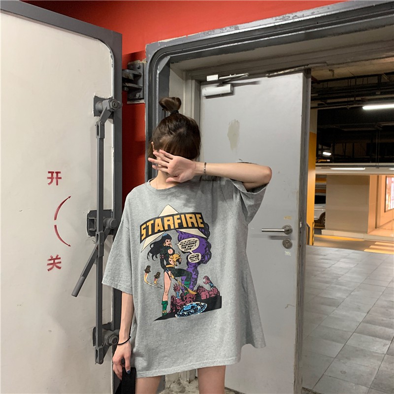 Áo Thun Tay Ngắn Cổ Thuyền Dáng Rộng Nhiều Màu Sắc