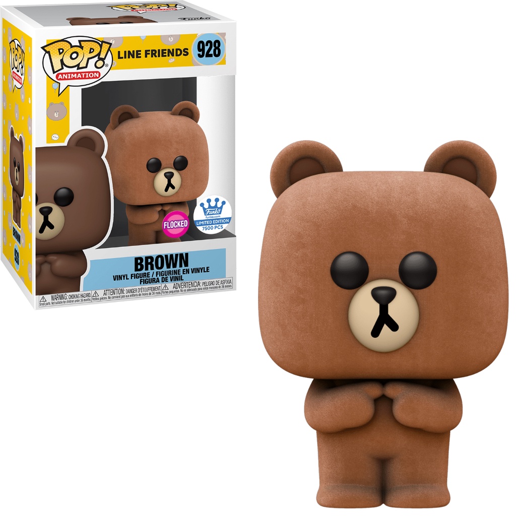 Đồ chơi mô hình funko pop 928 Brown (Flocked) 7500 pcs - Line Friends