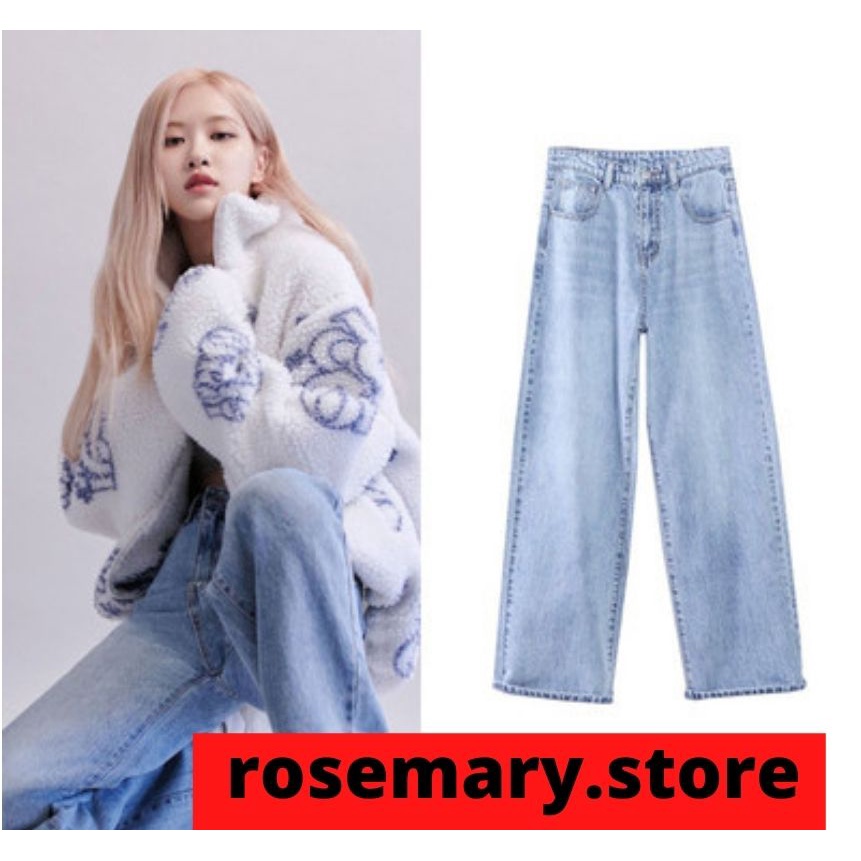 Quần jean xanh nhạt Rose Blackpink