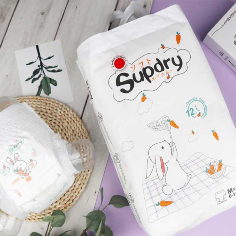 [Xã hàng][HỎA TỐC] Tã Bỉm SUPDRY size NB80/S72/M66/L50/M58/L52/XL46/XXL42/XXXL40 Nội Địa Trung Cao Cấp