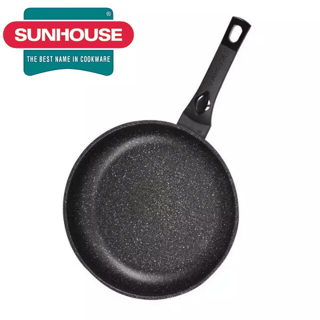 Chảo đá. Chảo siêu bền đá Sunhouse 24cm SBD24 (Đen)