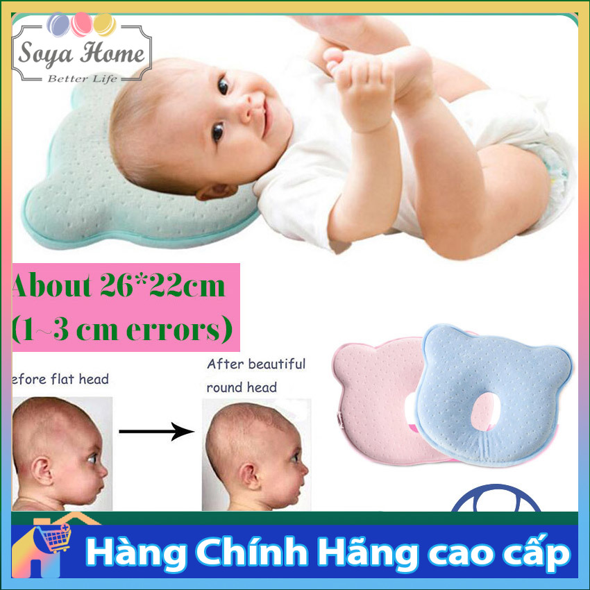 Gối cao su non cho bé Chống Bẹp Đầu 26*22cm Chống Vẹo Cột Sống Đồ dùng phòng ngủ của bé