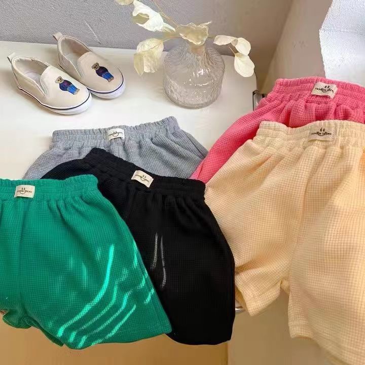 [Babycat] Hàng Có Sẵn Quần Short Thể Thao Mùa Hè Màu Trơn Phong Cách Nhật Bản / Hàn Quốc Cho Bé Trai / Bé Gái