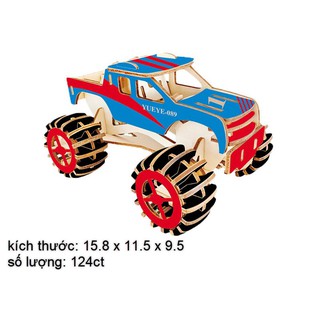 Mô hình xe ô tô gỗ 3D tự lắp ráp