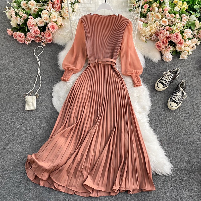 Đầm tay dài dáng suông freesize 7 màu