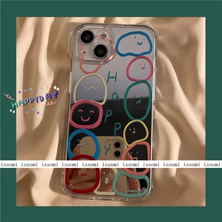 Ốp Điện Thoại Tráng Gương Hình Mặt Cười Cho iphone13pro max Apple 12 Phone Case 11xr xs