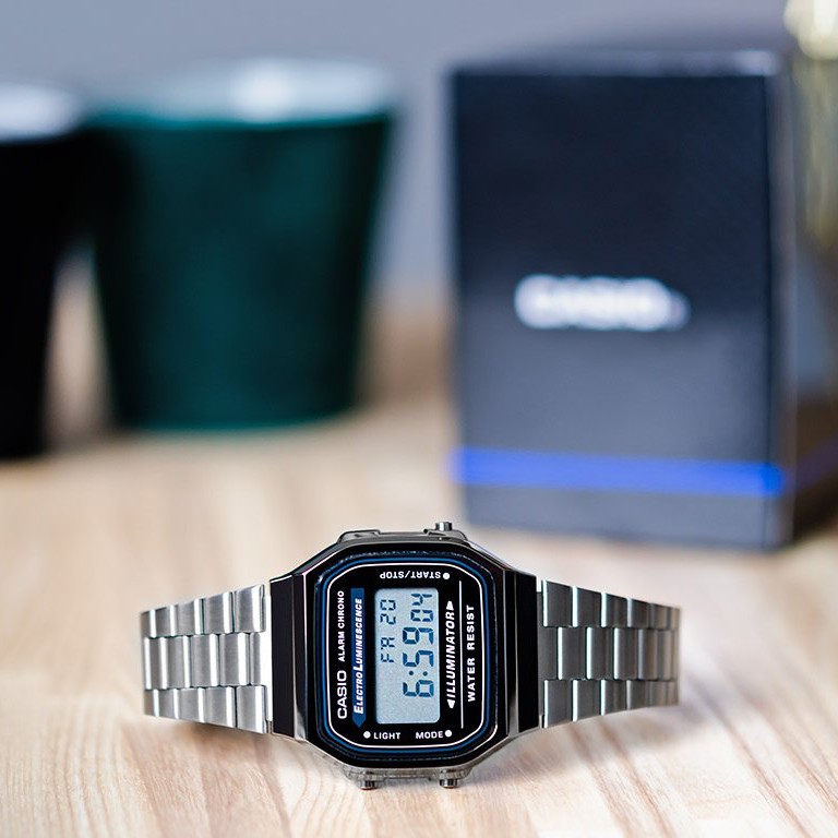 Đồng hồ unisex dây kim loại Casio chính hãng Anh Khuê A168WGG-1ADF (36mm)