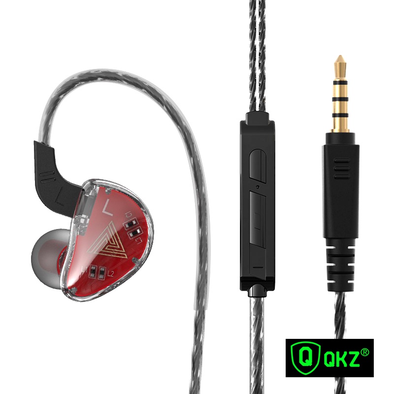 Tai nghe nhét tai QKZ AK9 giắc cắm 3.5mm âm thanh siêu trầm giảm tiếng ồn có micro