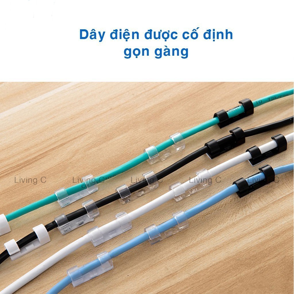 1 MIẾN NẸP CỐ ĐỊNH DÂY ĐIỆN KẸP GIỮ SẠC CÁP NẸP DÂY ĐIỆN CHỐNG RỐI DÁN TƯỜNG KEO 3M