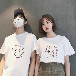 Áo đôi , Áo đôi trai gái cute cộc tay áo cặp giành cho teen