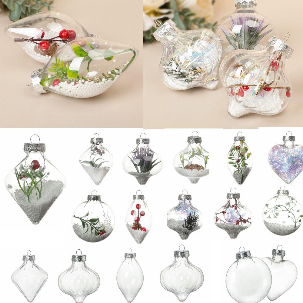 LEISURE Quả Châu Trong Suốt Trang Trí Cây Thông Noel