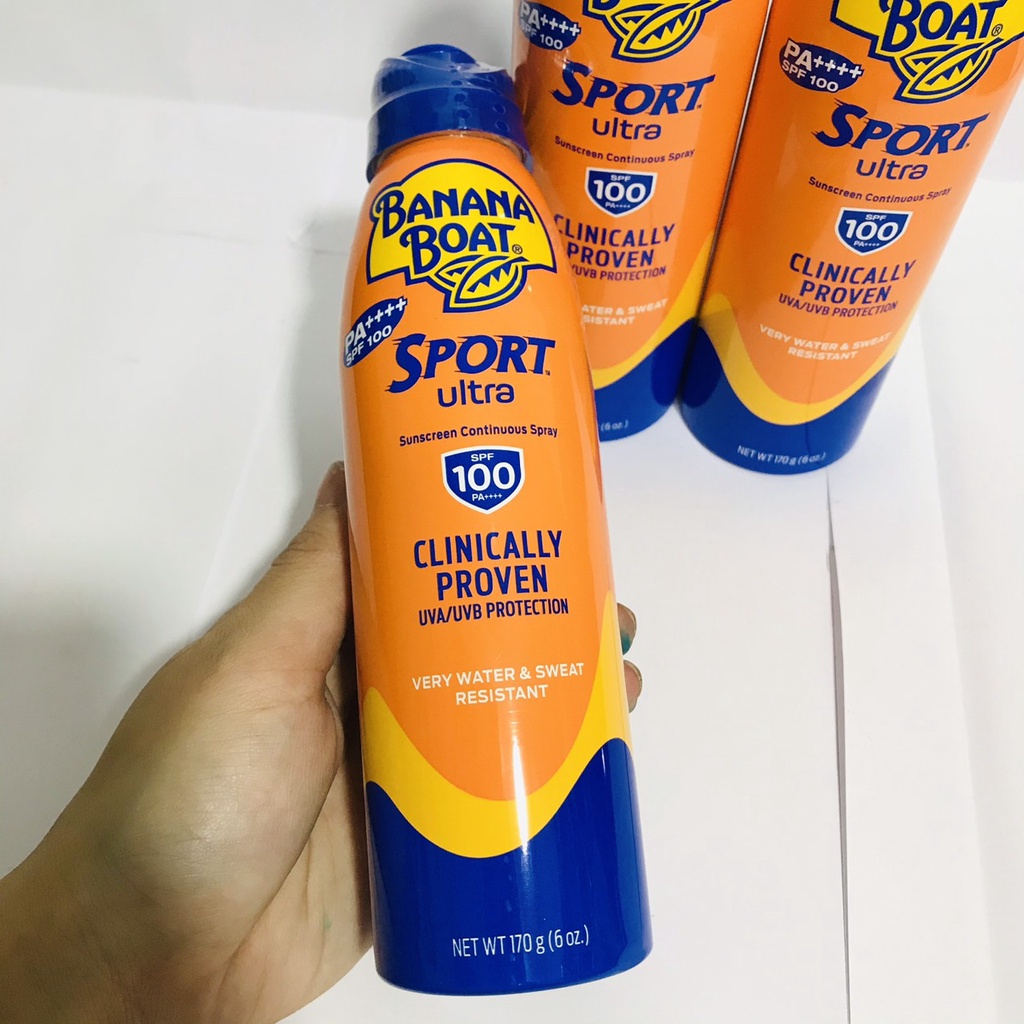 Chai Xịt Chống Nắng Thể Thao Banana Boat SPF100 (170g)