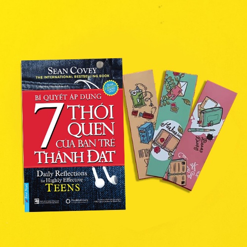 [Tặng]Bookmark cài dễ thương - 7 thói quen của bạn trẻ thành đạt FREESHIP XTRA