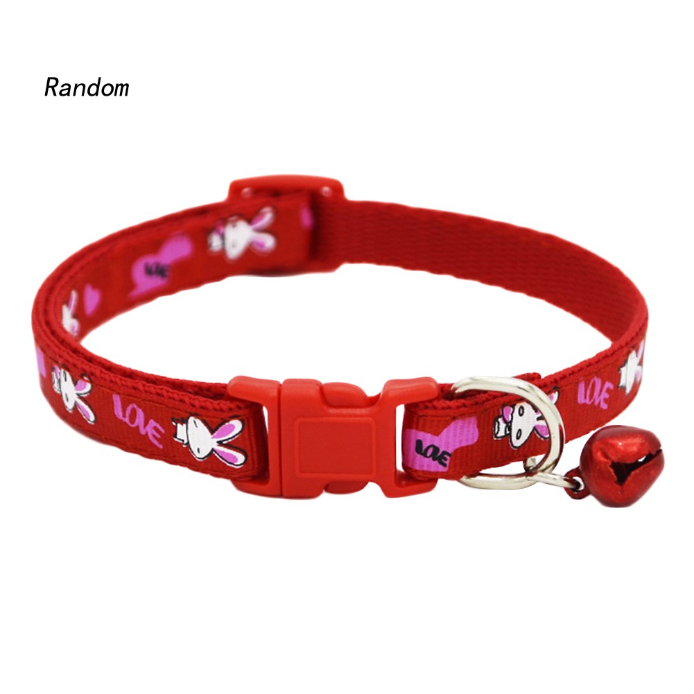 Vòng cổ in hình thỏ hoạt hình xinh xắn dành cho thú cưng