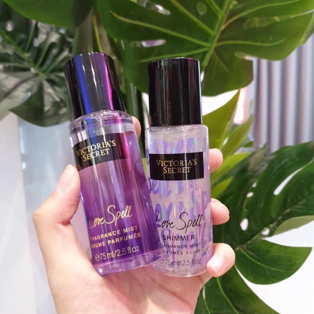 Set 2 Chai Xịt Thơm Body Victoria's Secret I ❤️ Shimmer 75ml-Phiên bản đặc biệt có nhũ óng ánh | Thế Giới Skin Care