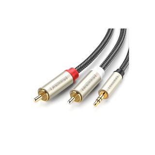 Cáp âm thanh 3.5mm ra 2 RCA dài 0,5M chính hãng Ugreen 20820 cao cấp