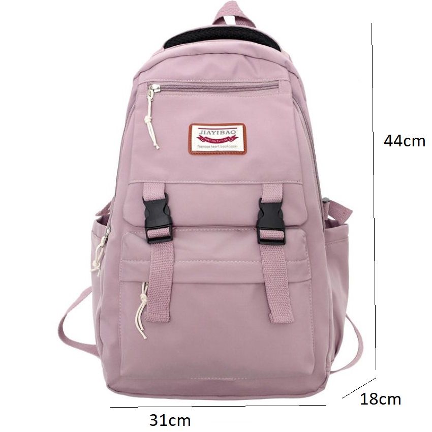 Cặp balo học sinh nữ đi học,balo thời trang nữ size 44cm chất liệu vải dù mềm chống nước, chống xước có nhiều ngăn BL030