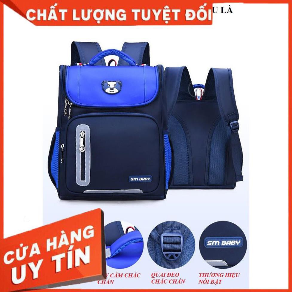 Balo chống gù học sinh SM BABY gấu con hàng Quảng Châu cao cấp