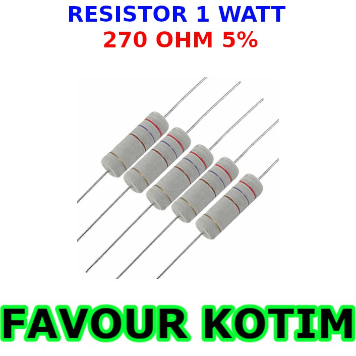 Điện Trở 270 Ohm 1w Watt 1w 5