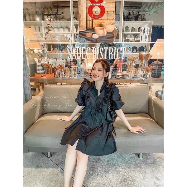 đầm bigsize cột eo tiểu thơ