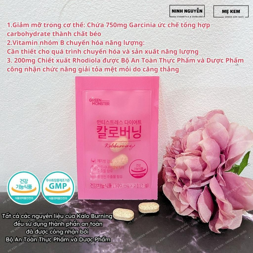 Viên Giảm cân đốt cháy Kalo KaloBuring Green Monster 28 gói