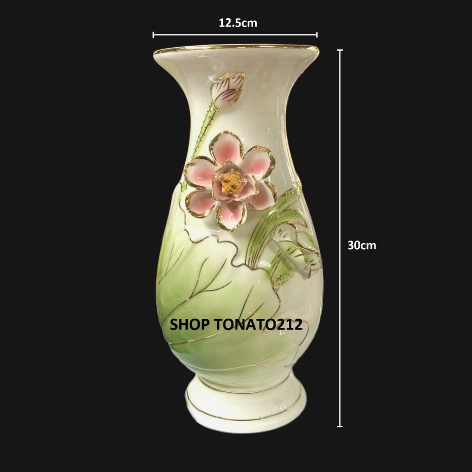 BÌNH BÔNG HỒNG KIM CAO 20CM,26CM,30CM