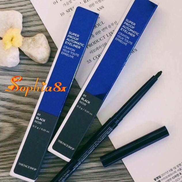 Chì kẻ mắt siêu lâu trôi The Face Shop Super Proof Automatic Eyeliner TFS