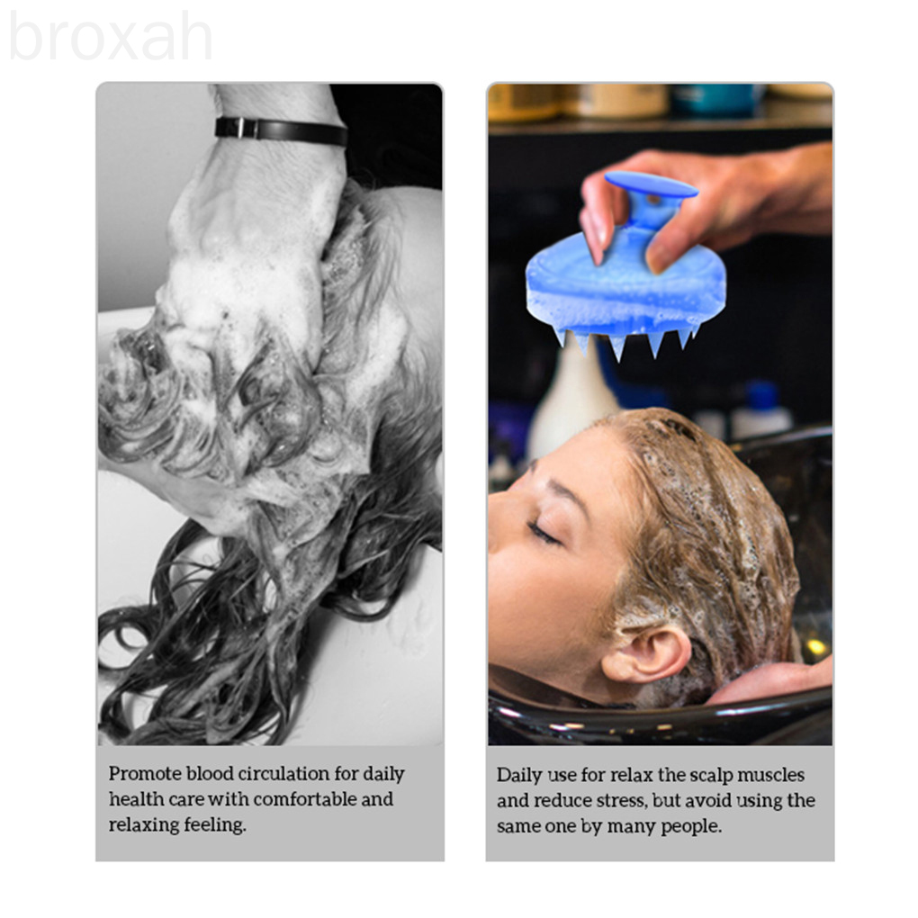 [Hàng mới về] Lược silicon mềm mát xa chăm sóc da đầu chuyên dụng