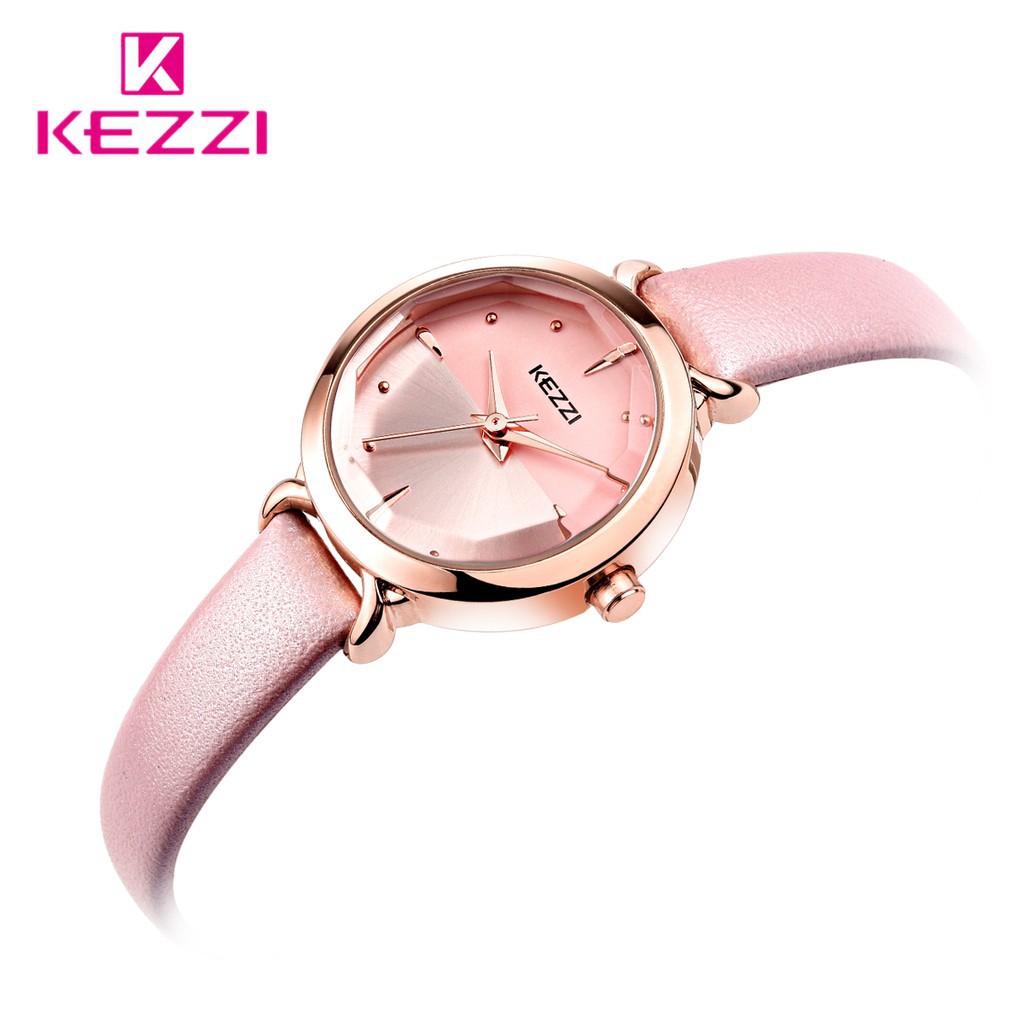 ĐỒNG HỒ NỮ KEZZI 1651 DÂY DA CAO CẤP, MẶT TRÒN Bán lẻ giá sỉ