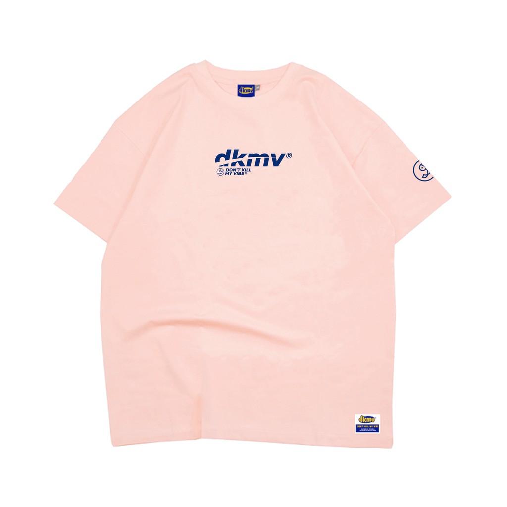 [Hình thật/có sẵn] Áo thun nữ cotton màu hồng đơn giản oversize | DKMV Pink Logo Tee | BigBuy360 - bigbuy360.vn