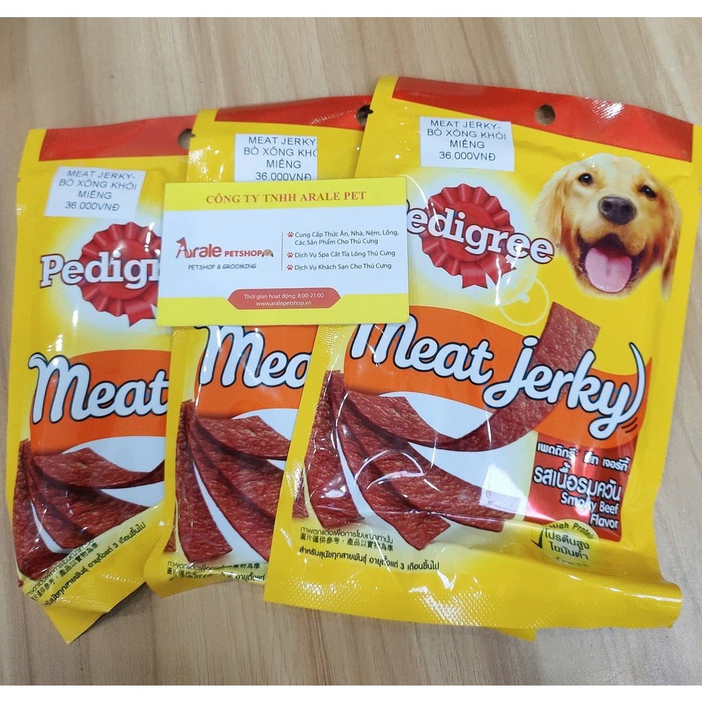 [ Nhiều vị ] Bánh/Snack thưởng Pedigree Meat Jerky cho chó thơm ngon, bổ dưỡng, đủ vị