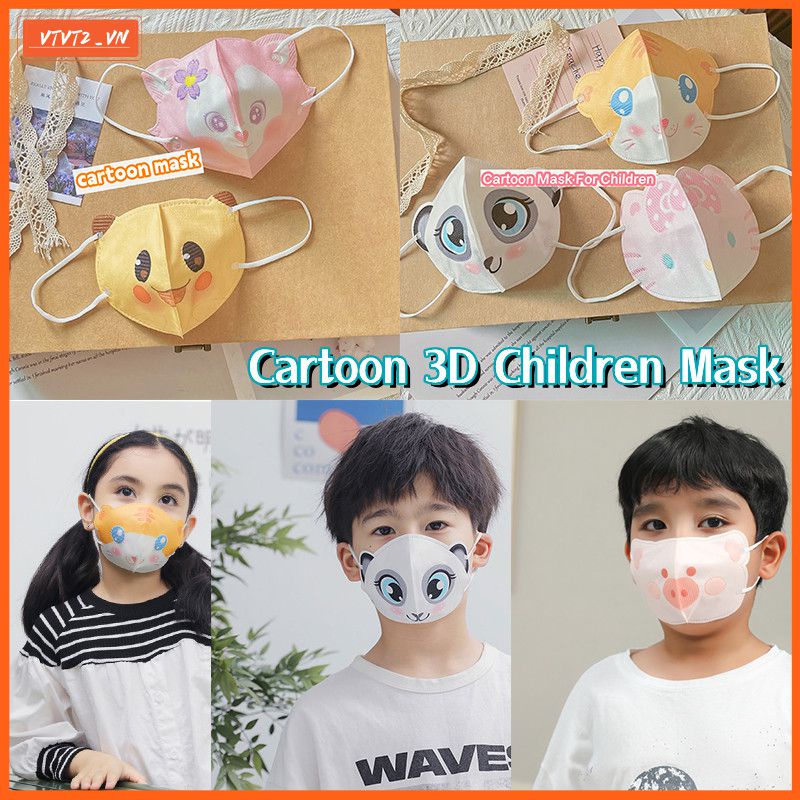 Cá Tuyết 10 Chiếc Nhật Bản Hình Ảnh Hoạt Hình Trẻ Em Bảo Vệ Của Khẩu Trang 3 Lớp 3d Thoáng Khí Dùng Một Lần Mặt Nạ 3-14 Tuổi Bé Trai Và Bé Gái