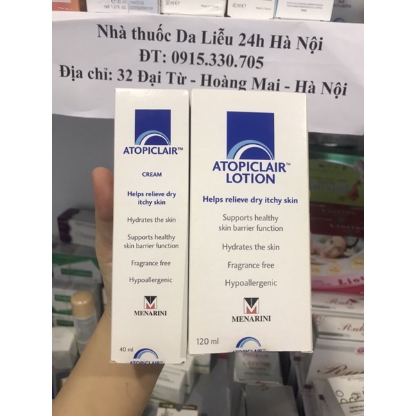 Atopiclair cream , lotion kem dưỡng ẩm