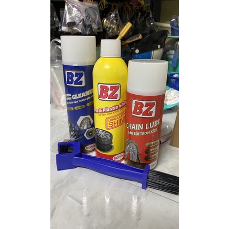 Bộ BZ dưỡng sên - rửa sên - phục hồi nhựa bóng và vỏ xe