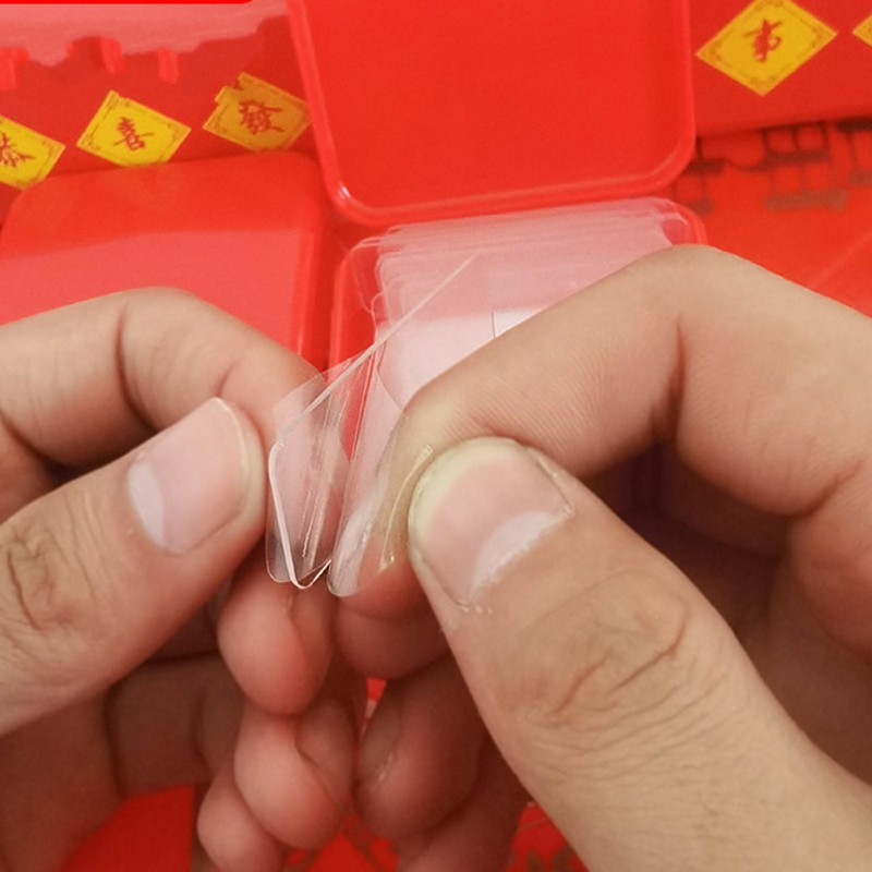 Set 60 miếng dán tường PVC trong suốt hai mặt đa năng trang trí nhà cửa mừng năm mới