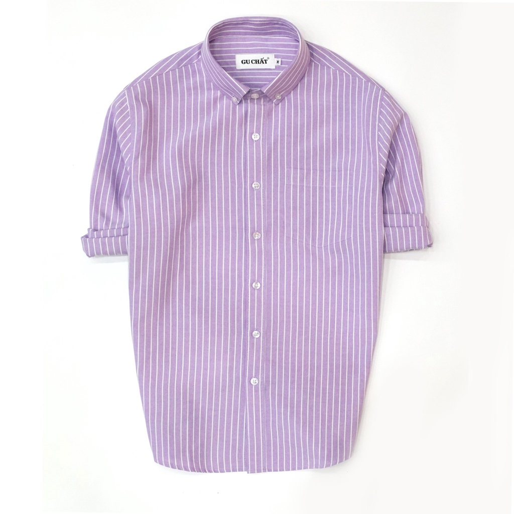 Áo Sơ Mi Nam Dài Tay GU CHẤT, Thiết Kế Kẻ Sọc, Chất Vải Oxford Mềm Mịn, Cao Cấp - GUSM46