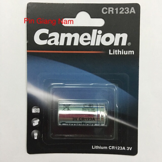 Pin CR123 Camelion 3V vỉ 1 viên