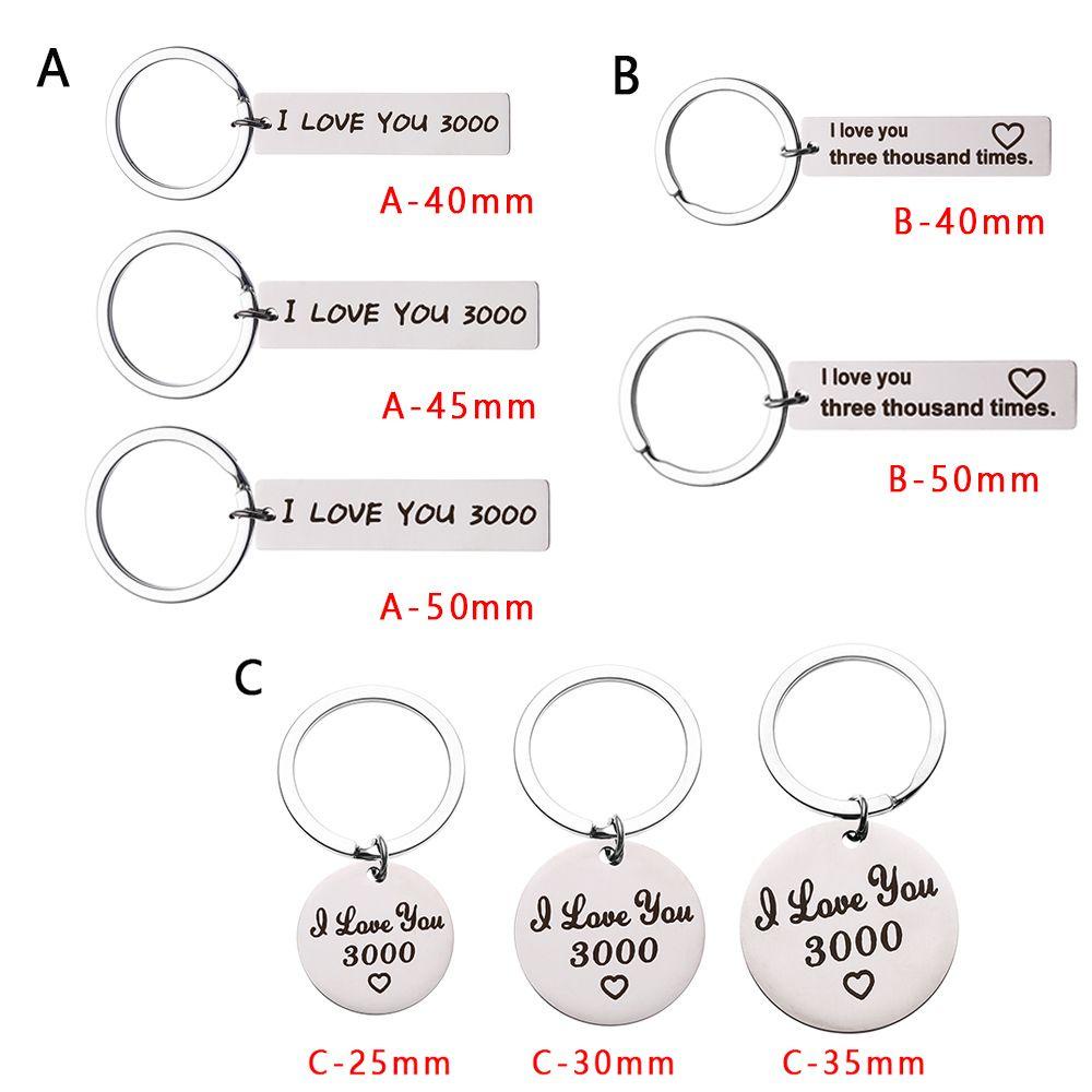 ROSE Móc Khóa In Chữ I Love You 3000 Thời Trang