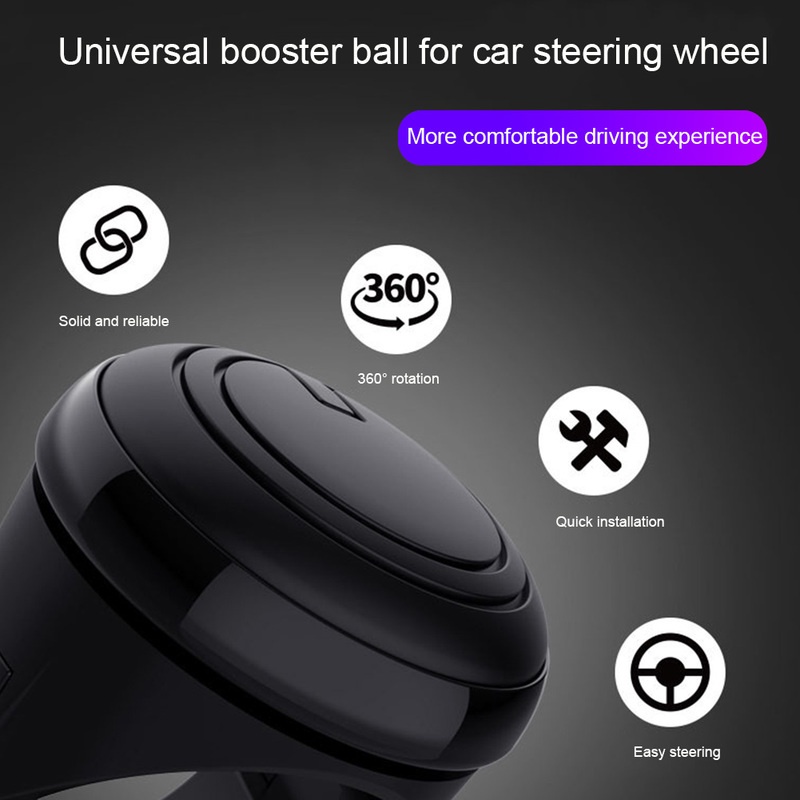 Núm Xoay 360 Độ Bằng Kim Loại Gắn Vô Lăng Xe Hơi/Xe Tải/ SUV