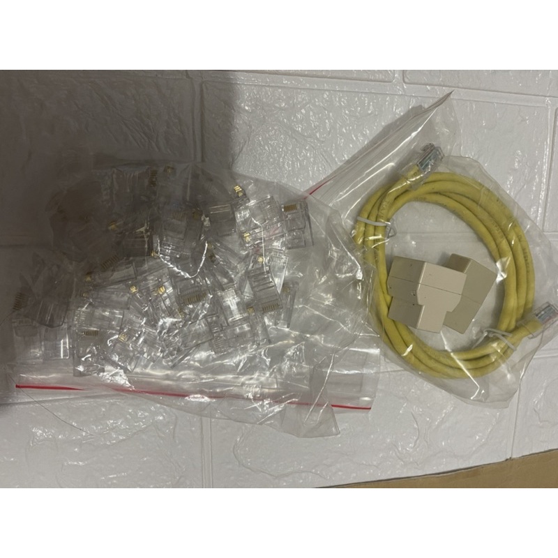 Kìm mạng xanh tặng kèm 20 đầu bấm rj45+ 1 nối mạng 1-1 + 1 sợi bấm sẵn 1.5m zin.