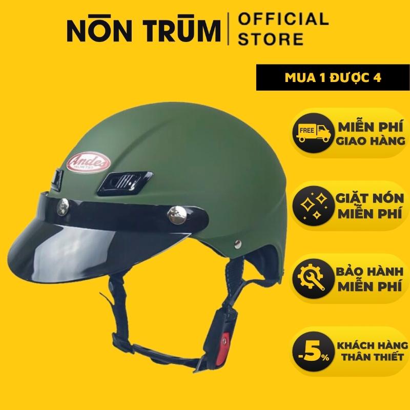 Nón bảo hiểm ANDES 109 gắn lưỡi trai chính hãng
