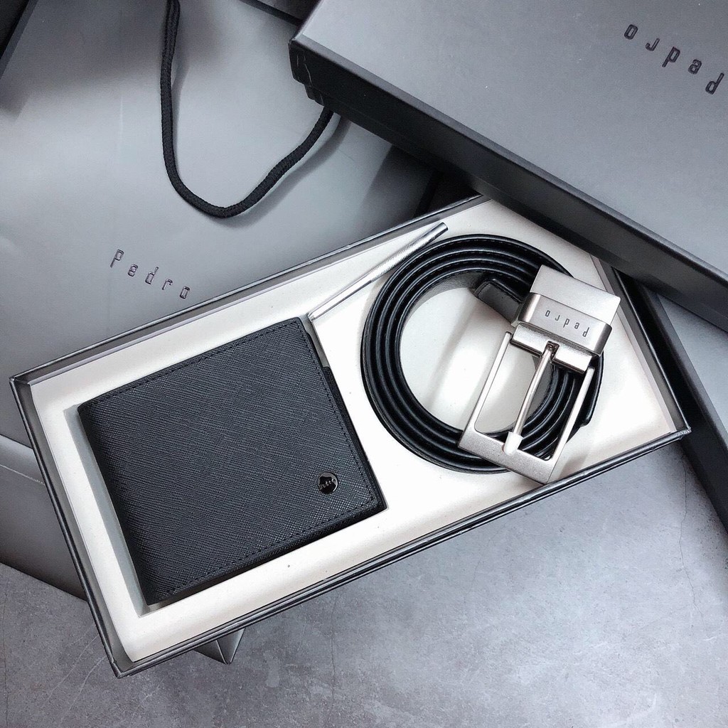 Set ví nịt Perdro XUẤT XỊN full box và túi giấy