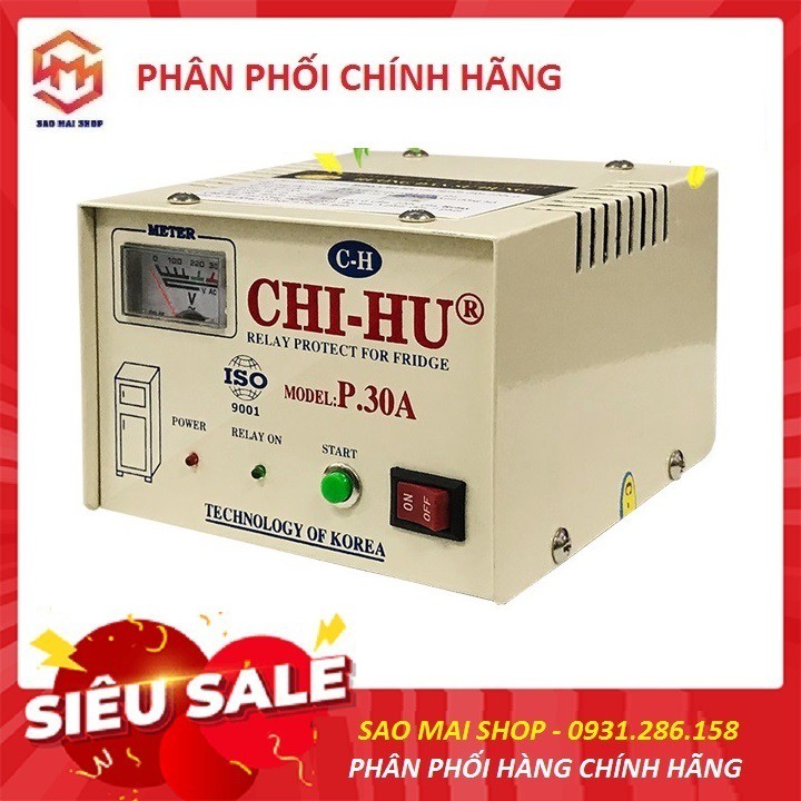 [Hàng có sẵn] Relay Thiết bị bảo vệ tủ lạnh cao cấp CHI-HU 30A