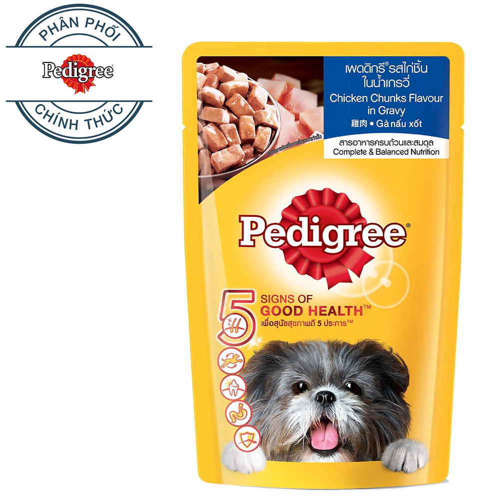 Thức ăn chó lớn dạng sốt Pedigree vị gà 130g