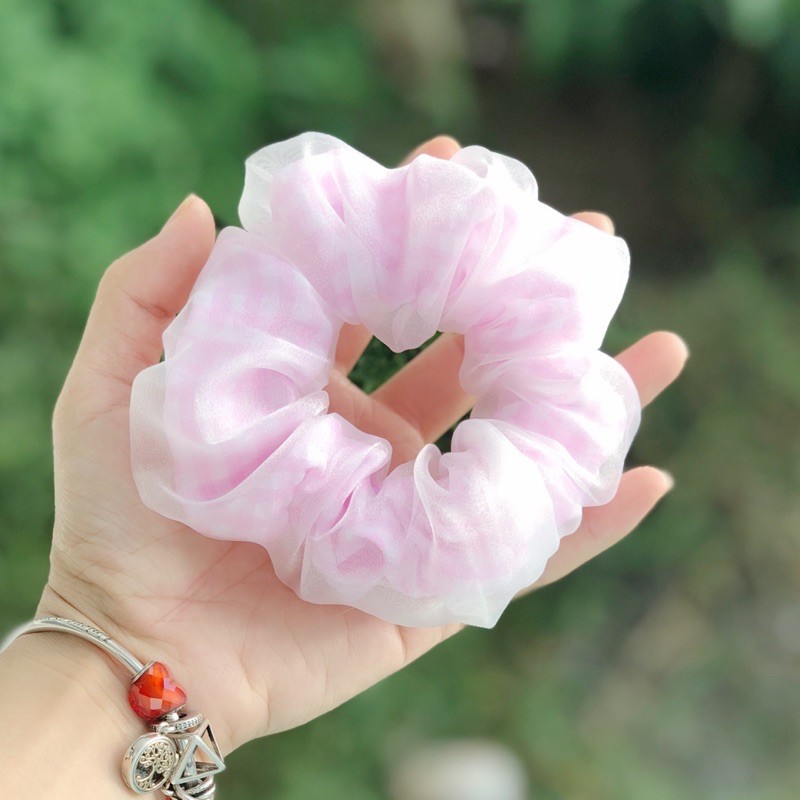 [SỈ] SCRUNCHIES caro 2 lớp loại xịn