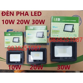 Đèn pha led siêu sáng 10w/20w/30w chuyên lắp đặt ngoài trời, chống nước ip67
