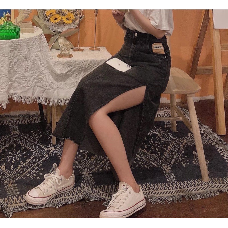 ( Sẵn + video ) Chân váy dài bò xẻ cao sexy 2021 | BigBuy360 - bigbuy360.vn